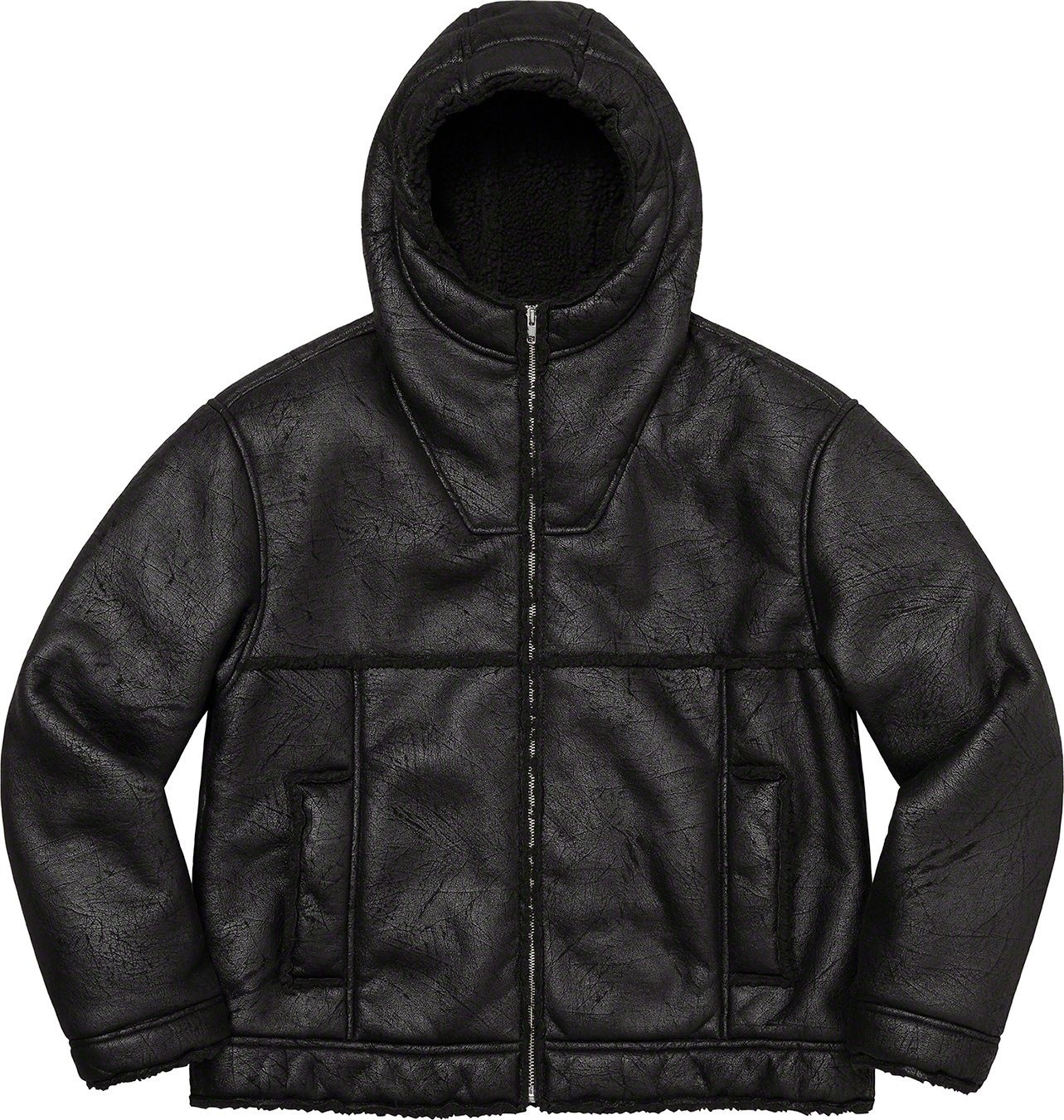 Faux Shearling Hooded Jacket view 22